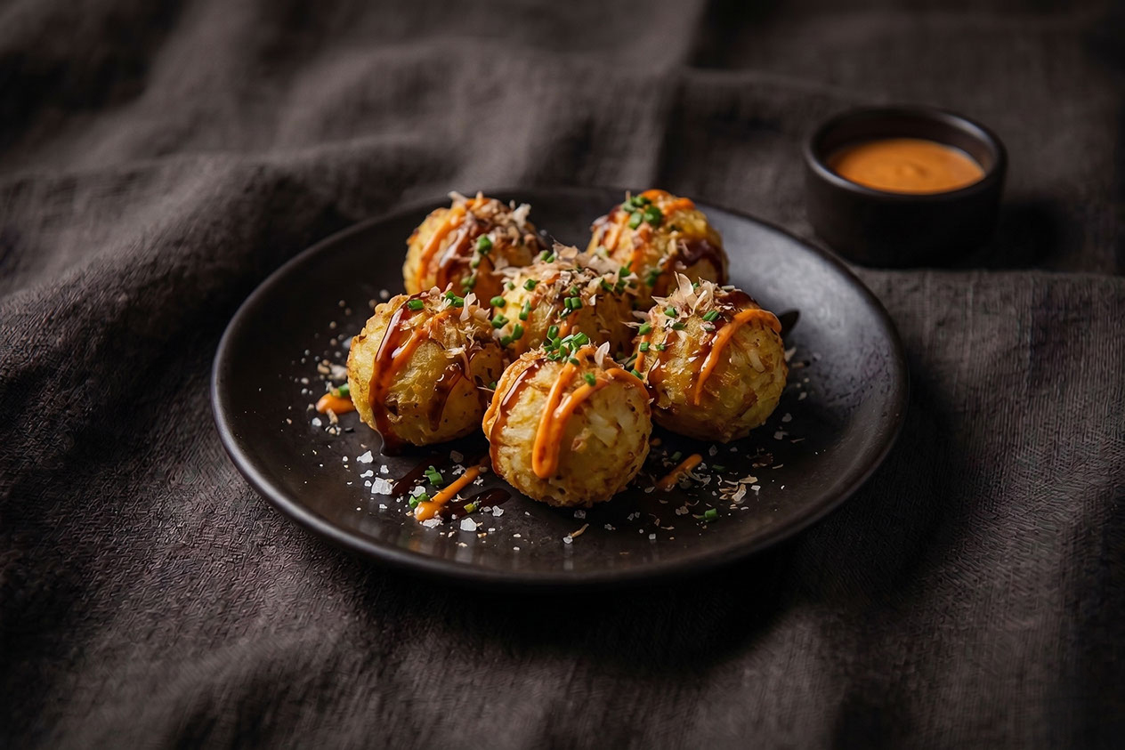 Potet takoyaki 
